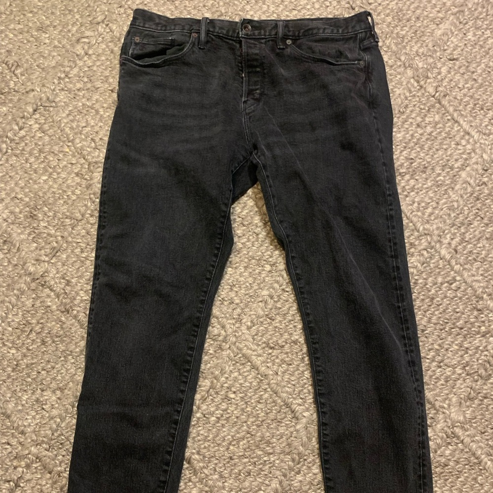 TODD SNYDER Classic Fit Black 12.5 Oz Selvedge Denim Jeans - Size 34 x 30